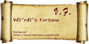 Vörös Fortuna névjegykártya